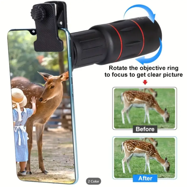 Lente telefotográfica de alta definición 18X para teléfonos inteligentes
